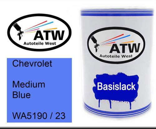 Chevrolet, Medium Blue, WA5190 / 23: 500ml Lackdose, von ATW Autoteile West.